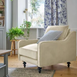 Fauteuil velours Orso