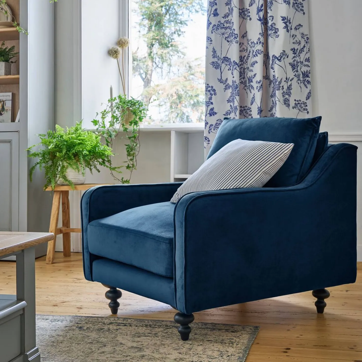 Fauteuil velours Orso