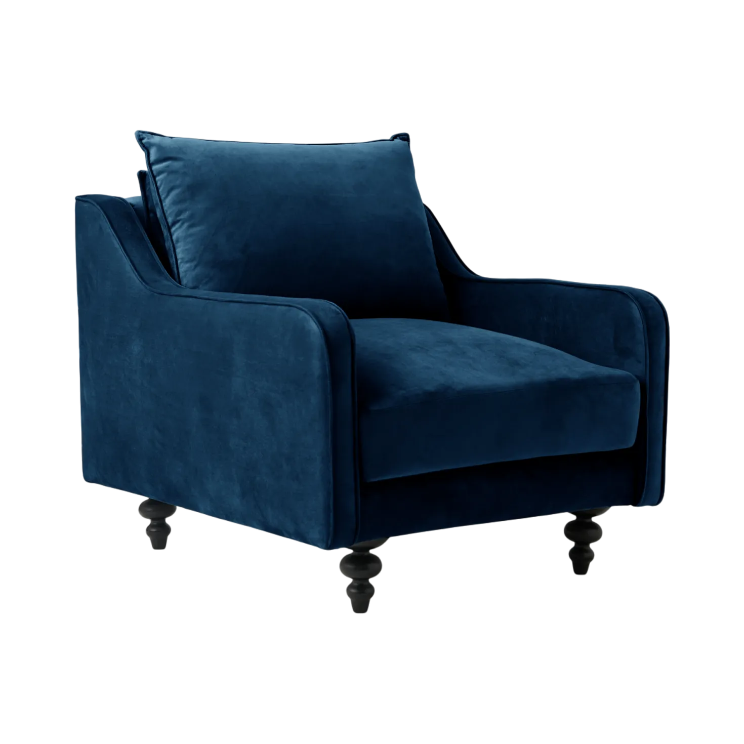 Fauteuil velours Orso
