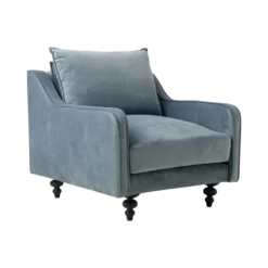 Fauteuil velours Orso