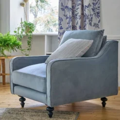 Fauteuil velours Orso