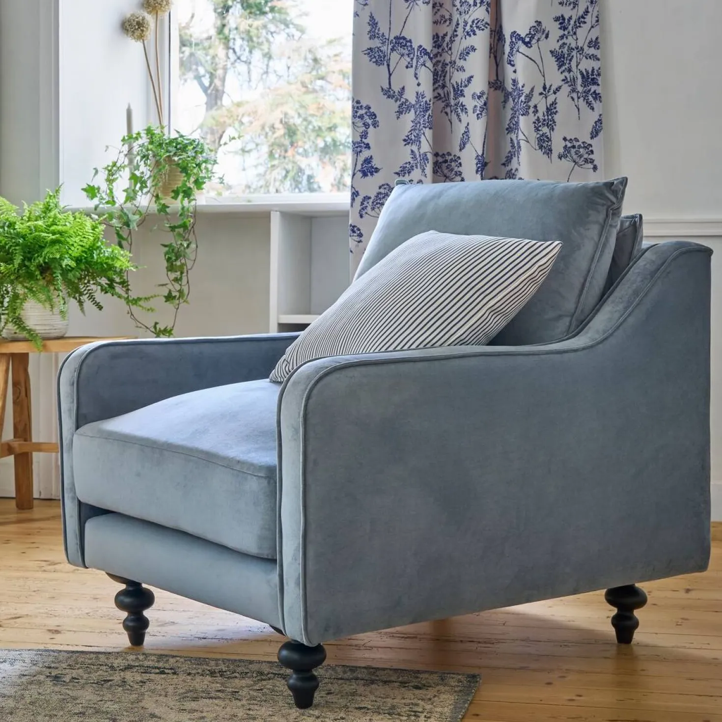 Fauteuil velours Orso