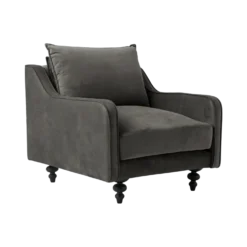 Fauteuil velours Orso