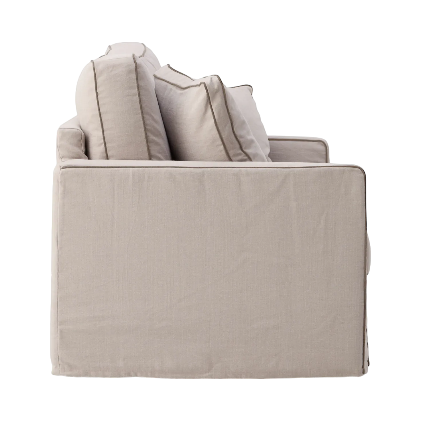 Fauteuil XL coton/lin déhoussable Margot