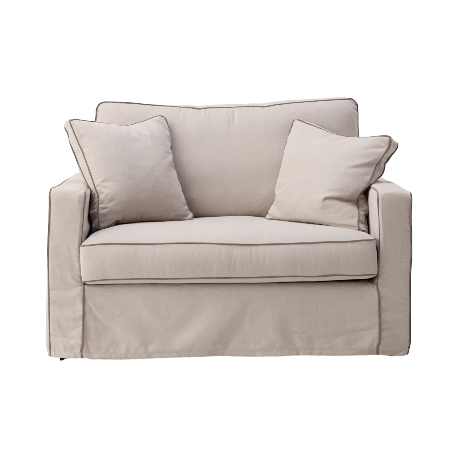 Fauteuil XL coton/lin déhoussable Margot