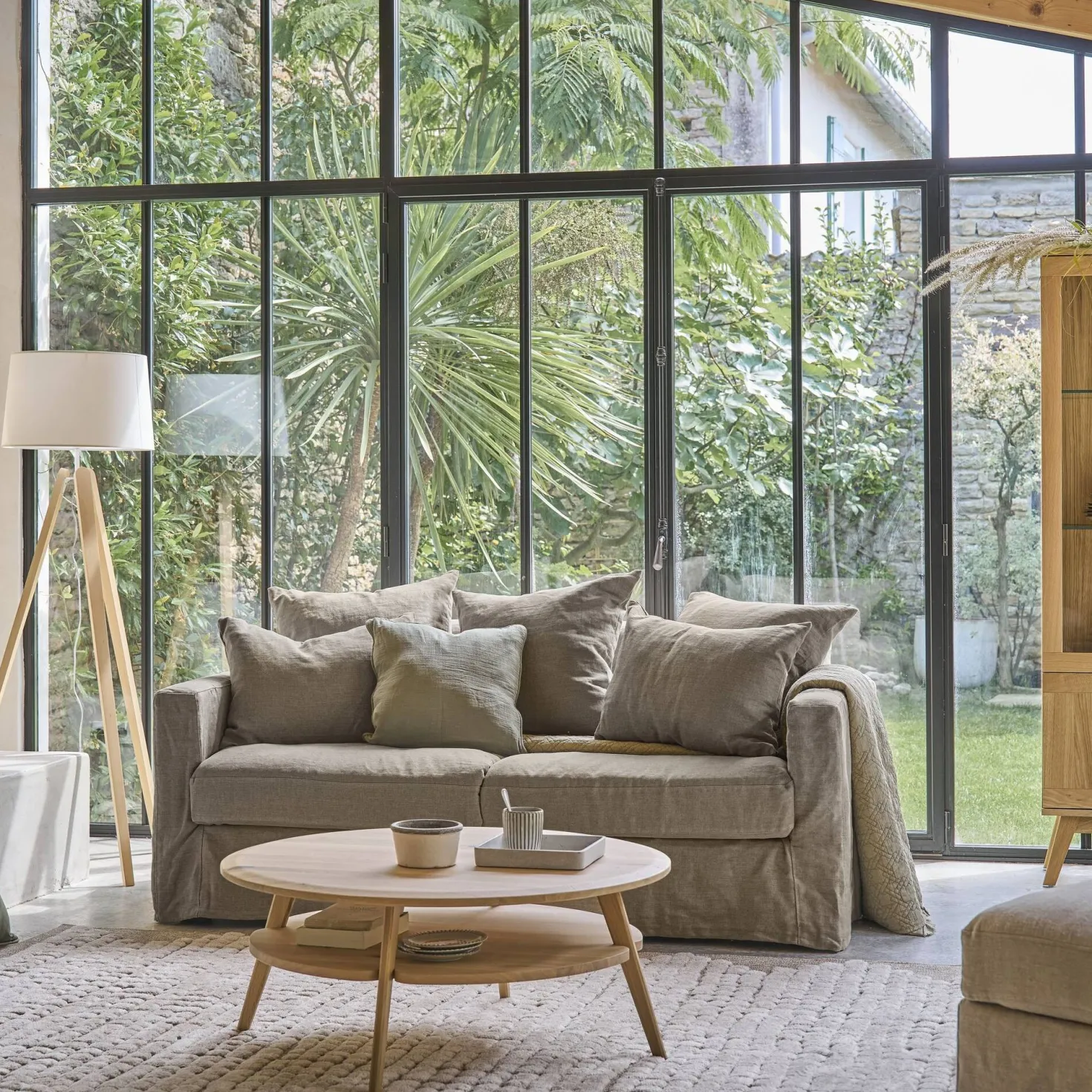 Fauteuil XL lin déhoussable Moëze