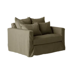 Fauteuil XL lin déhoussable Moëze