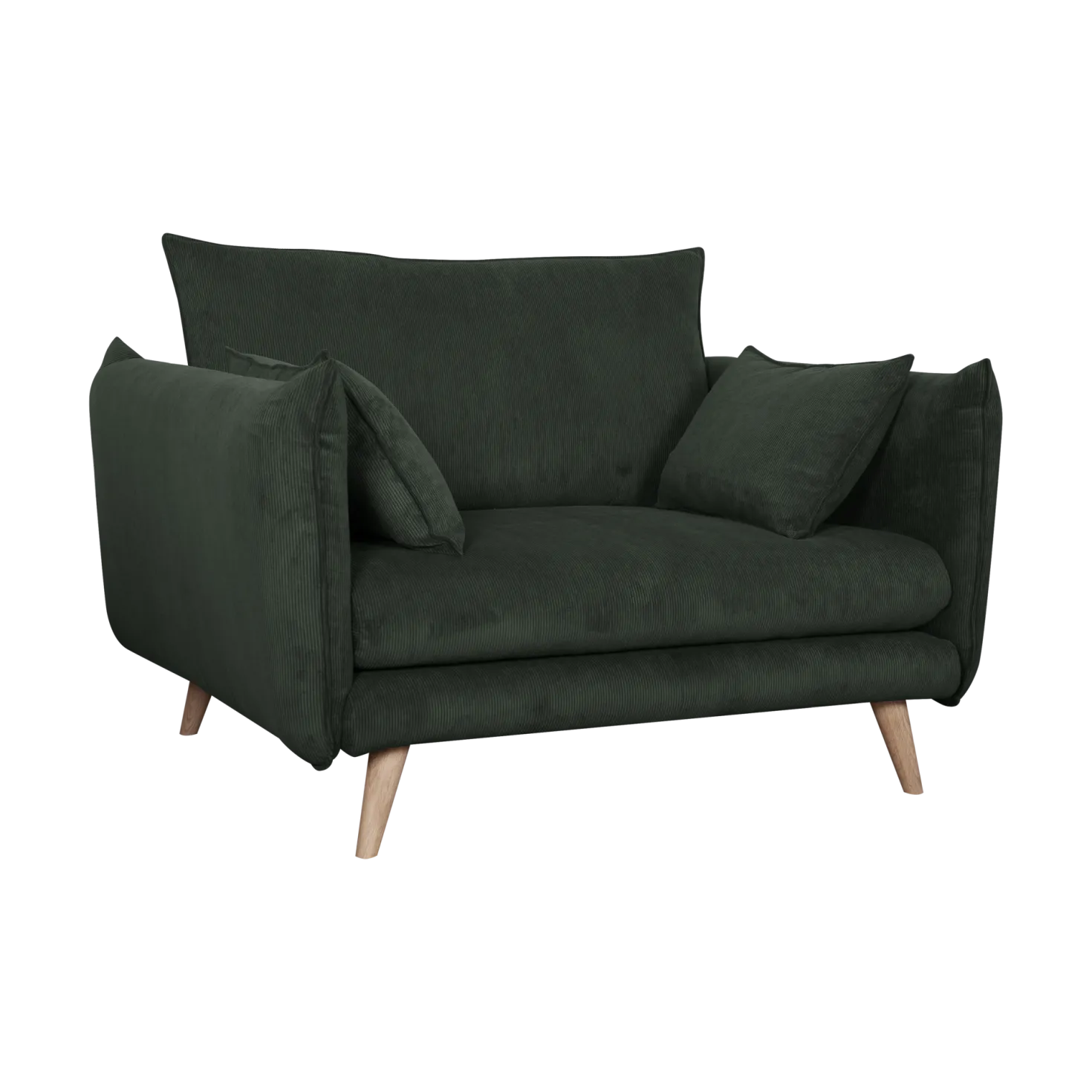 Fauteuil XXL velours côtelé Orion