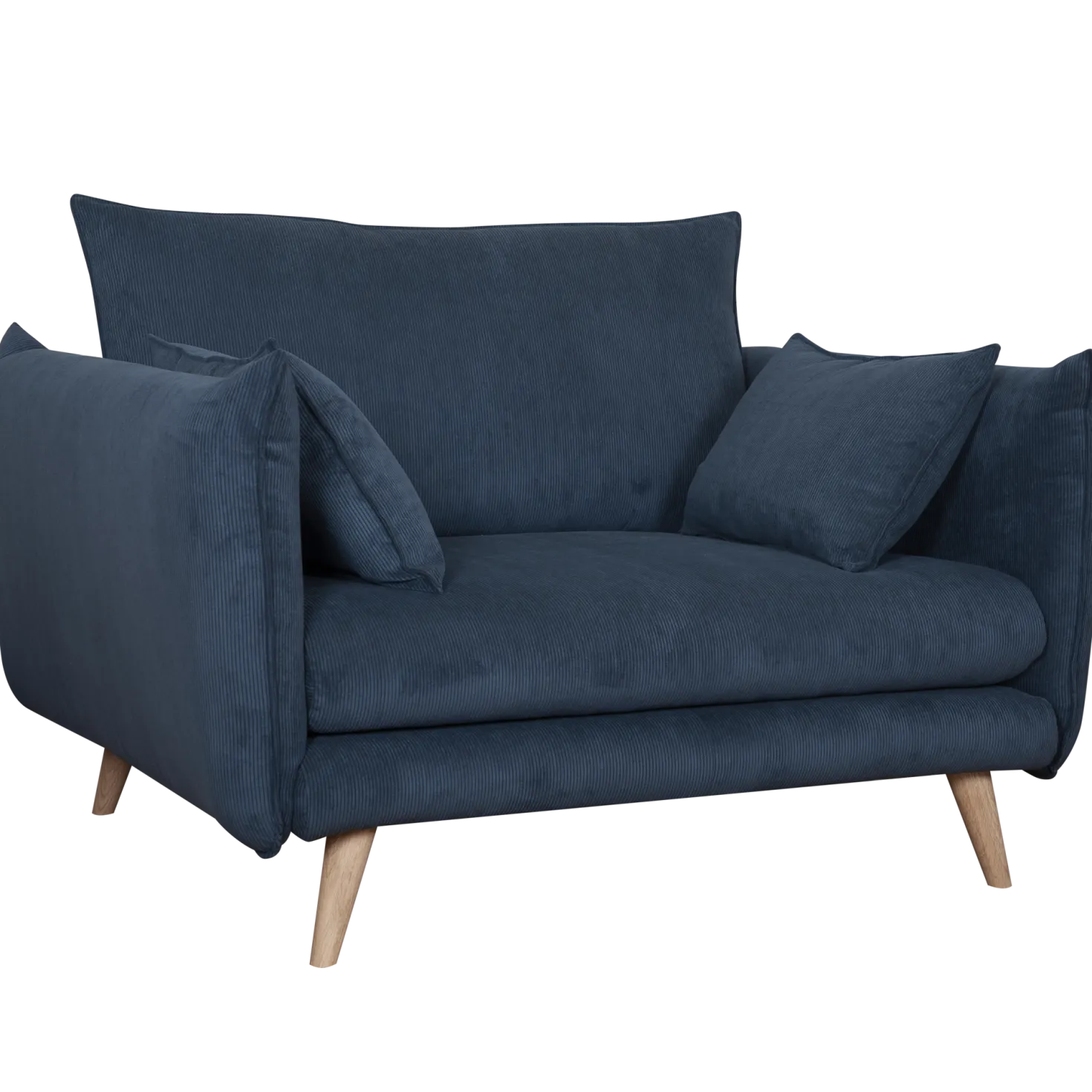 Fauteuil XXL velours côtelé Orion
