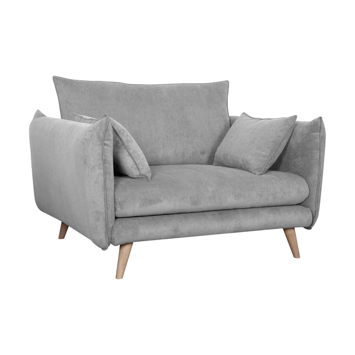 Fauteuil XXL velours côtelé Orion