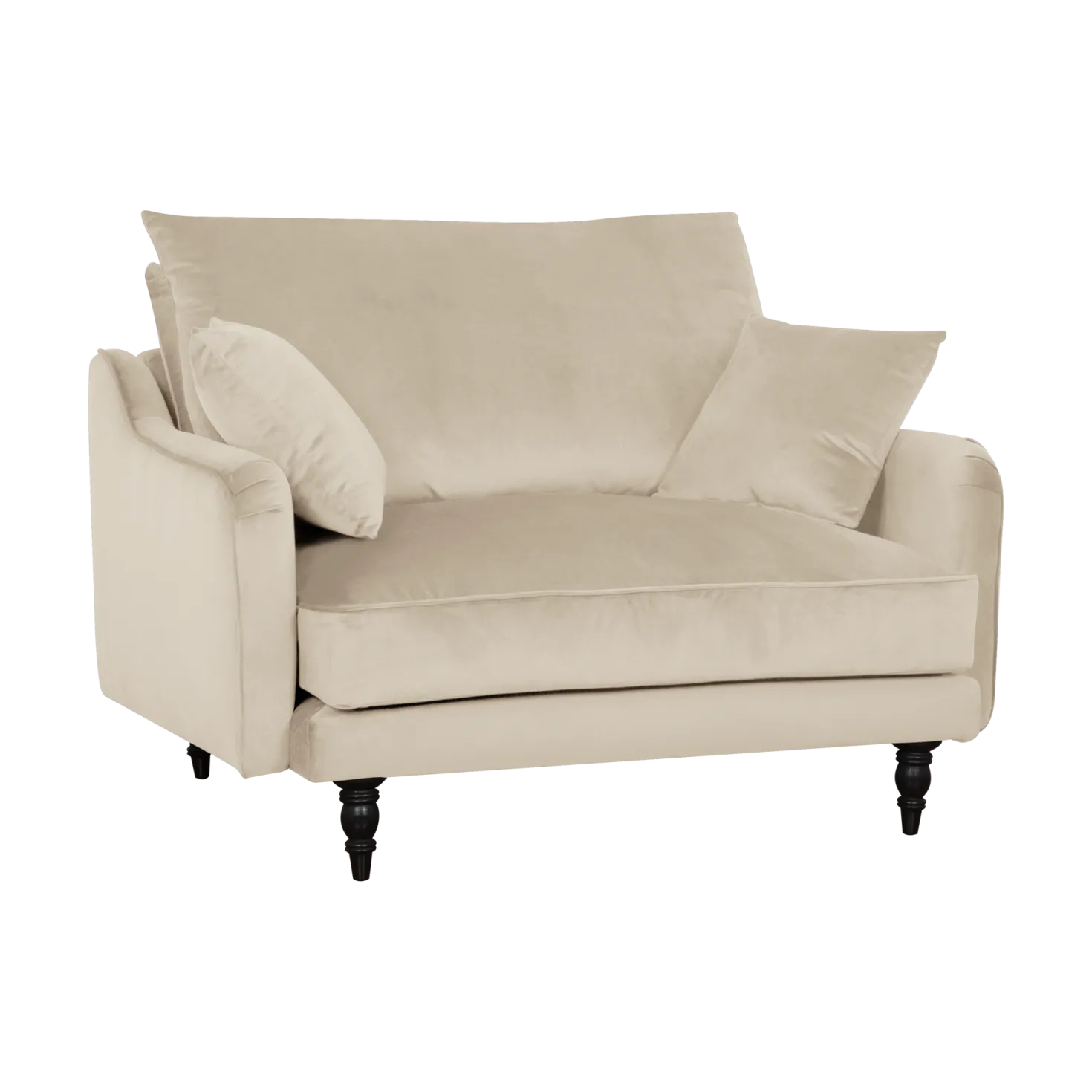 Fauteuil XXL velours Olie