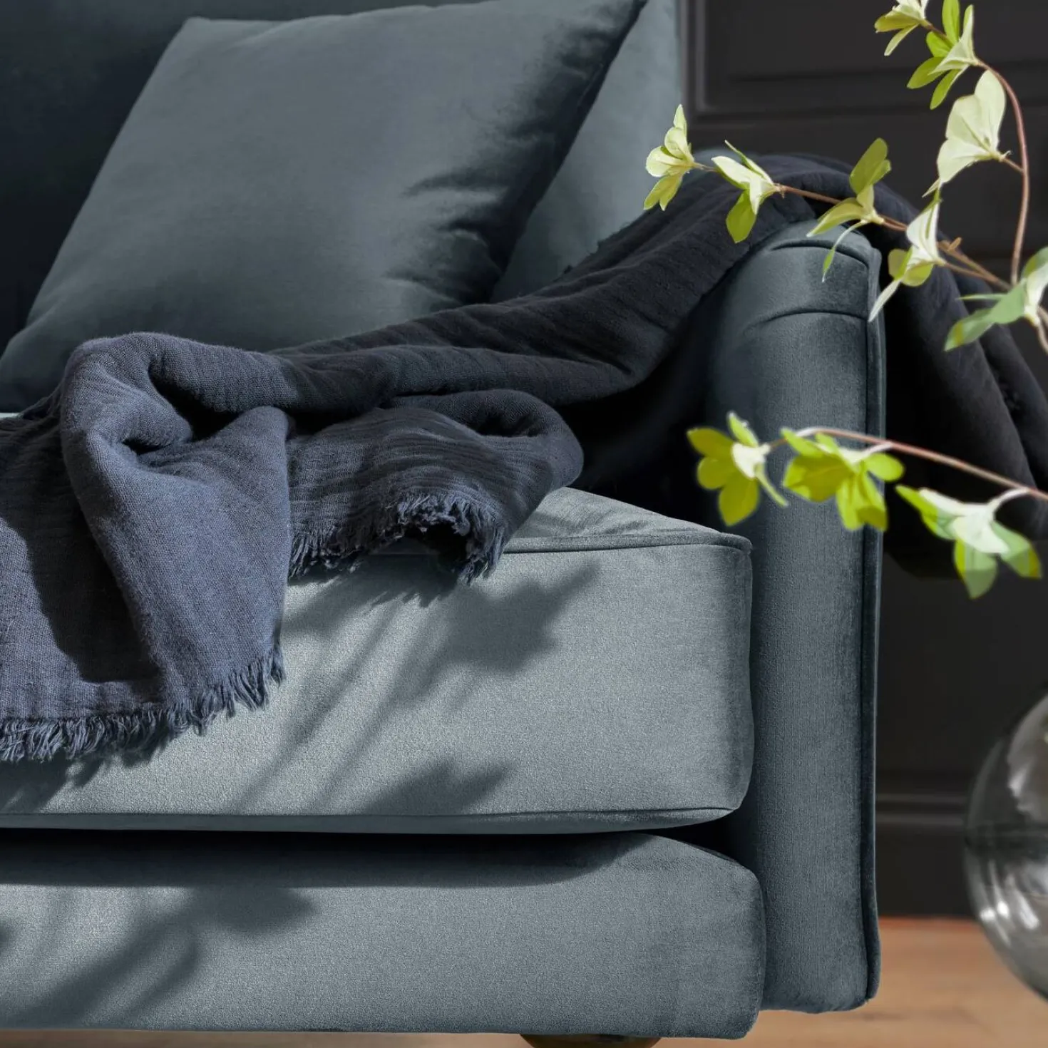 Fauteuil XXL velours Olie