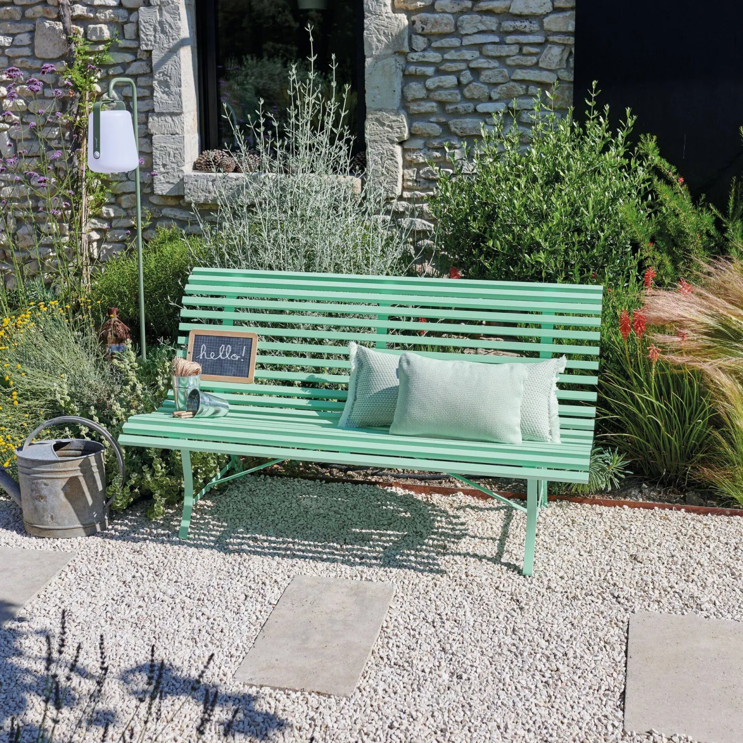 FERMOB Banc 3 Places 150 cm Louisiane en Acier
