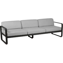 FERMOB Canapé 3 Places Bellevie Gris Flanelle en Aluminium