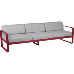 FERMOB Canapé 3 Places Bellevie Gris Flanelle en Aluminium