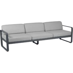 FERMOB Canapé 3 Places Bellevie Gris Flanelle en Aluminium