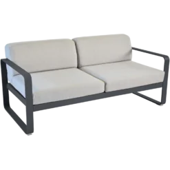 FERMOB Canapé 2 Places Bellevie Gris Flanelle en Aluminium