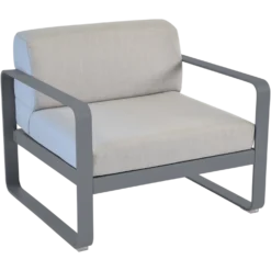 FERMOB Fauteuil Bellevie Gris Flanelle en Aluminium
