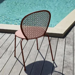 FERMOB Lot de 2 Chaises Empilables Lorette en Acier
