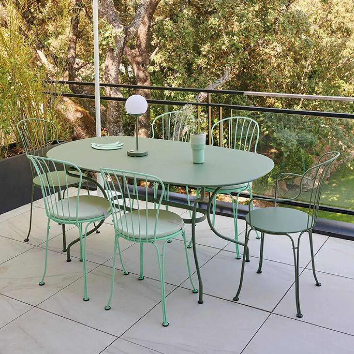 FERMOB Lot de 2 Chaises Empilables Opéra+ en Acier