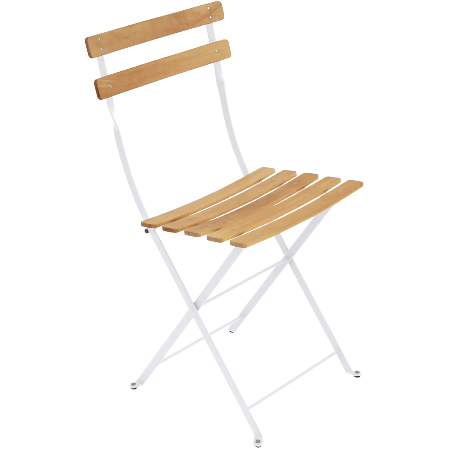 FERMOB Lot de 2 Chaises Pliantes Bistro Naturel en Acier et en Bois