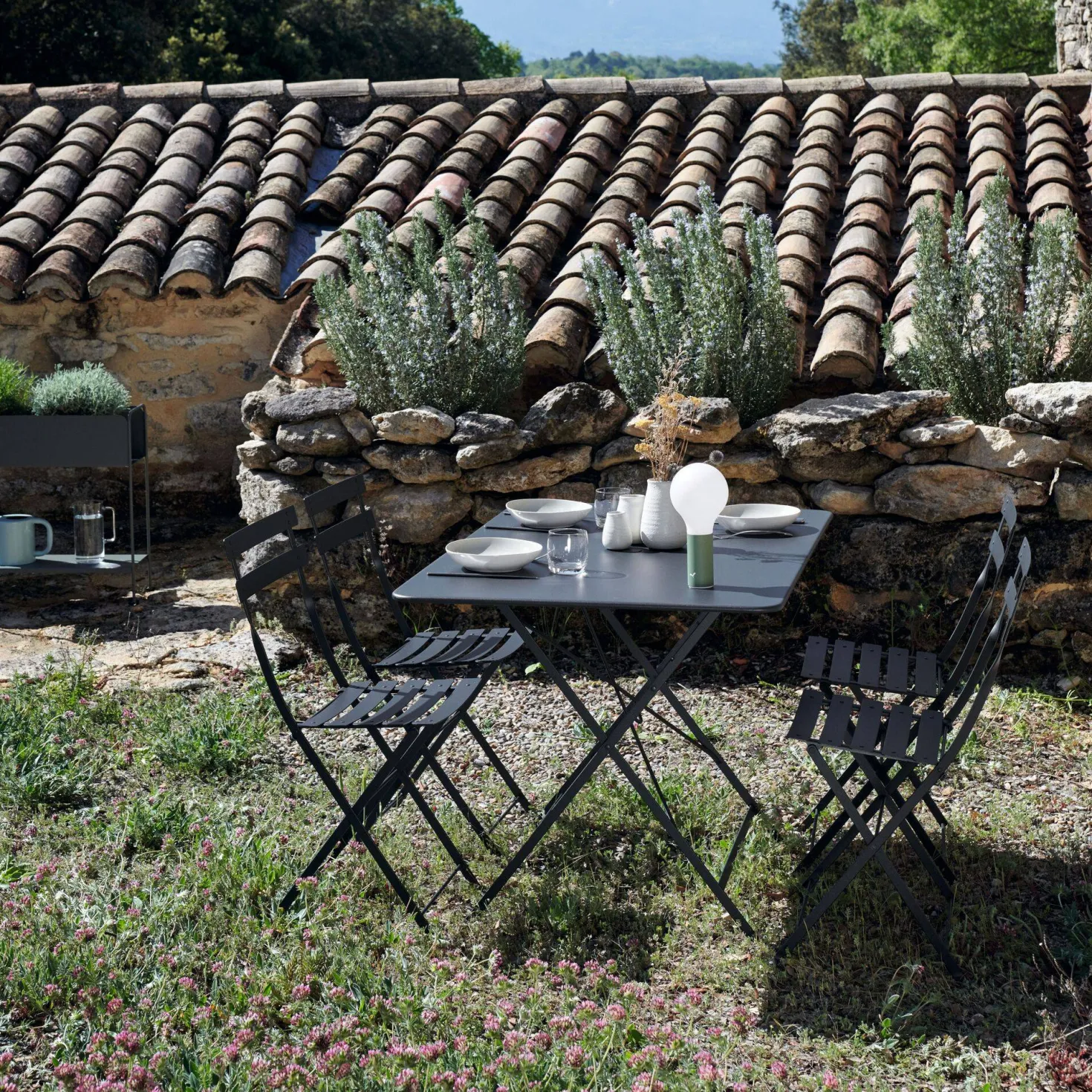 FERMOB Lot de 2 Chaises Pliantes Bistro Métal en Acier