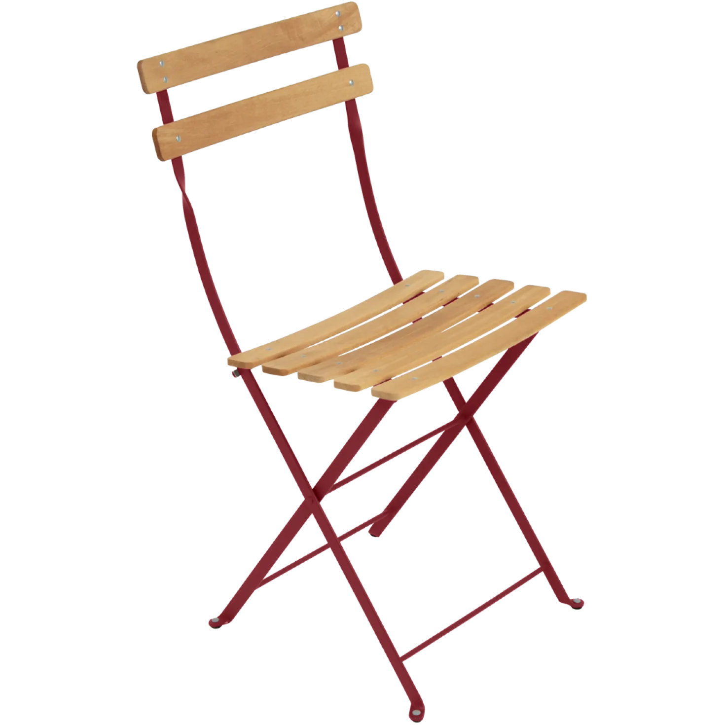 FERMOB Lot de 2 Chaises Pliantes Bistro Naturel en Acier et en Bois