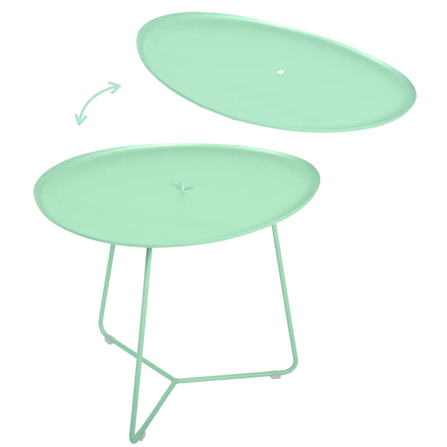 FERMOB Table Basse Plateau Amovible Cocotte en Acier et Aluminium