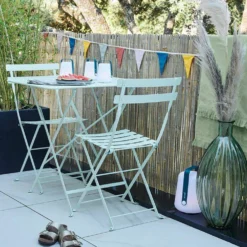 FERMOB Table Carrée Pliante 71 x 71 cm Bistro en Acier