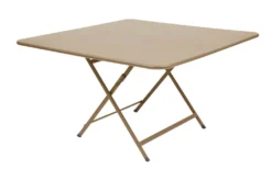 FERMOB Table Carrée Pliante 128 x 128 cm Caractère en Acier