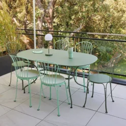 FERMOB Table Ovale 160 x 90 cm Opéra+ en Acier
