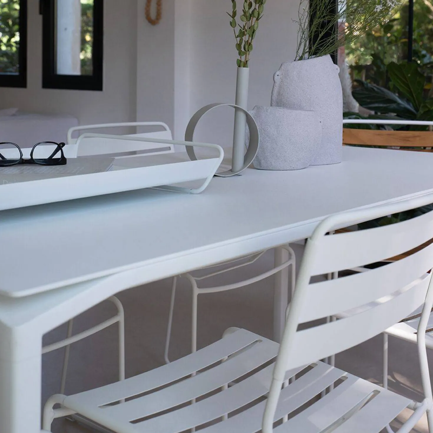 FERMOB Table Rectangulaire 195 x 95 cm Calvi en Aluminium