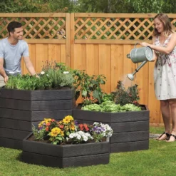 GARANTIA Lot de 2 carrés potagers forme hexagonale