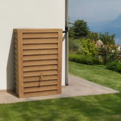 GARANTIA Récupérateur d'eau aspect bois 300L avec accessoires, Woody