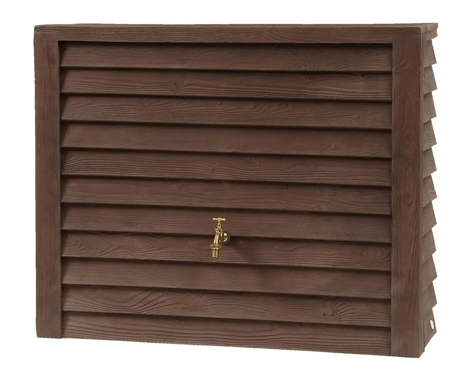 GARANTIA Récupérateur d'eau aspect bois foncé 350L, Woody