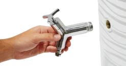 GARANTIA Récupérateur d'eau avec bac à fleurs 350L, blanc Natura
