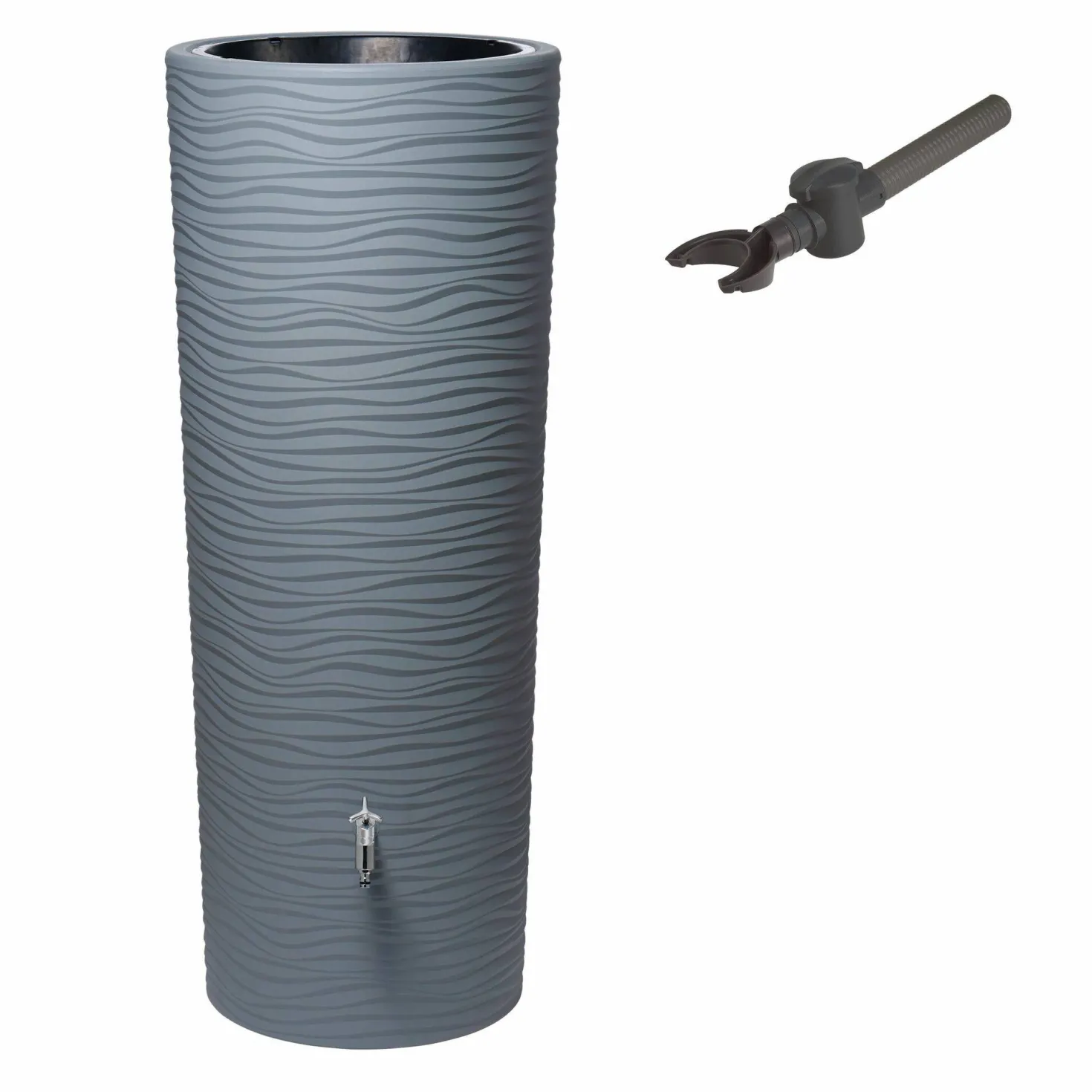 GARANTIA Récupérateur d'eau avec bac à fleurs 350L, bleu Natura