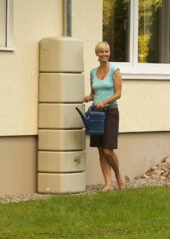 GARANTIA Récupérateur d'eau cuve murale 350L, Slim Sable