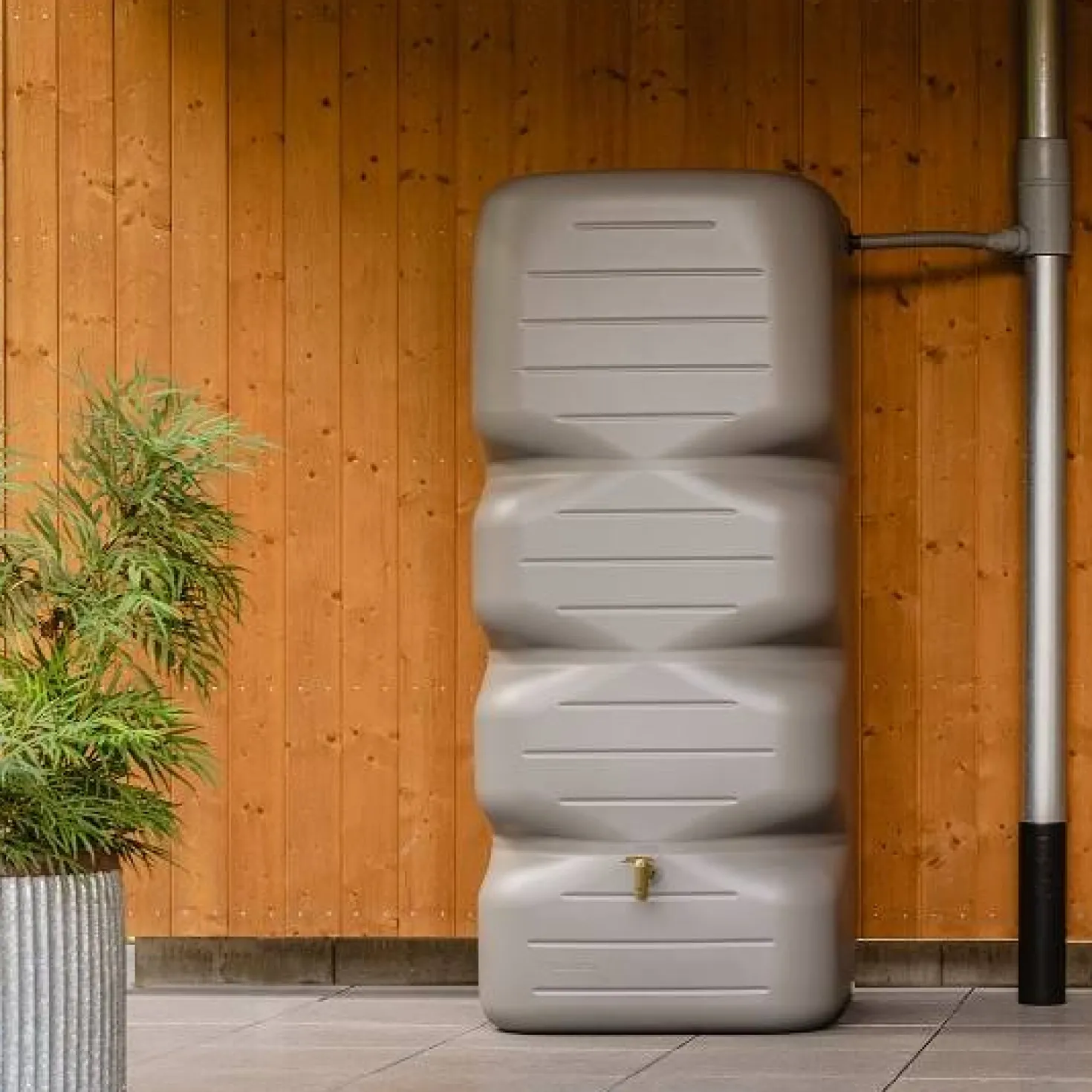 GARANTIA Récupérateur d'eau 1000 L avec collecteur ,Cubus