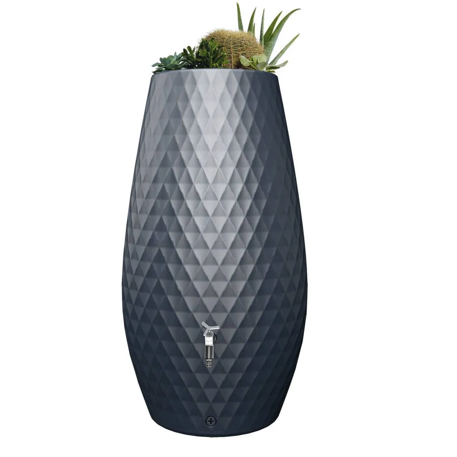 GARANTIA Récupérateur d'eau Triagon avec bac à fleurs et accessoires 230L, Triagon