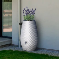 GARANTIA Récupérateur d'eau Triagon avec bac à fleurs et accessoires 230L, Triagon