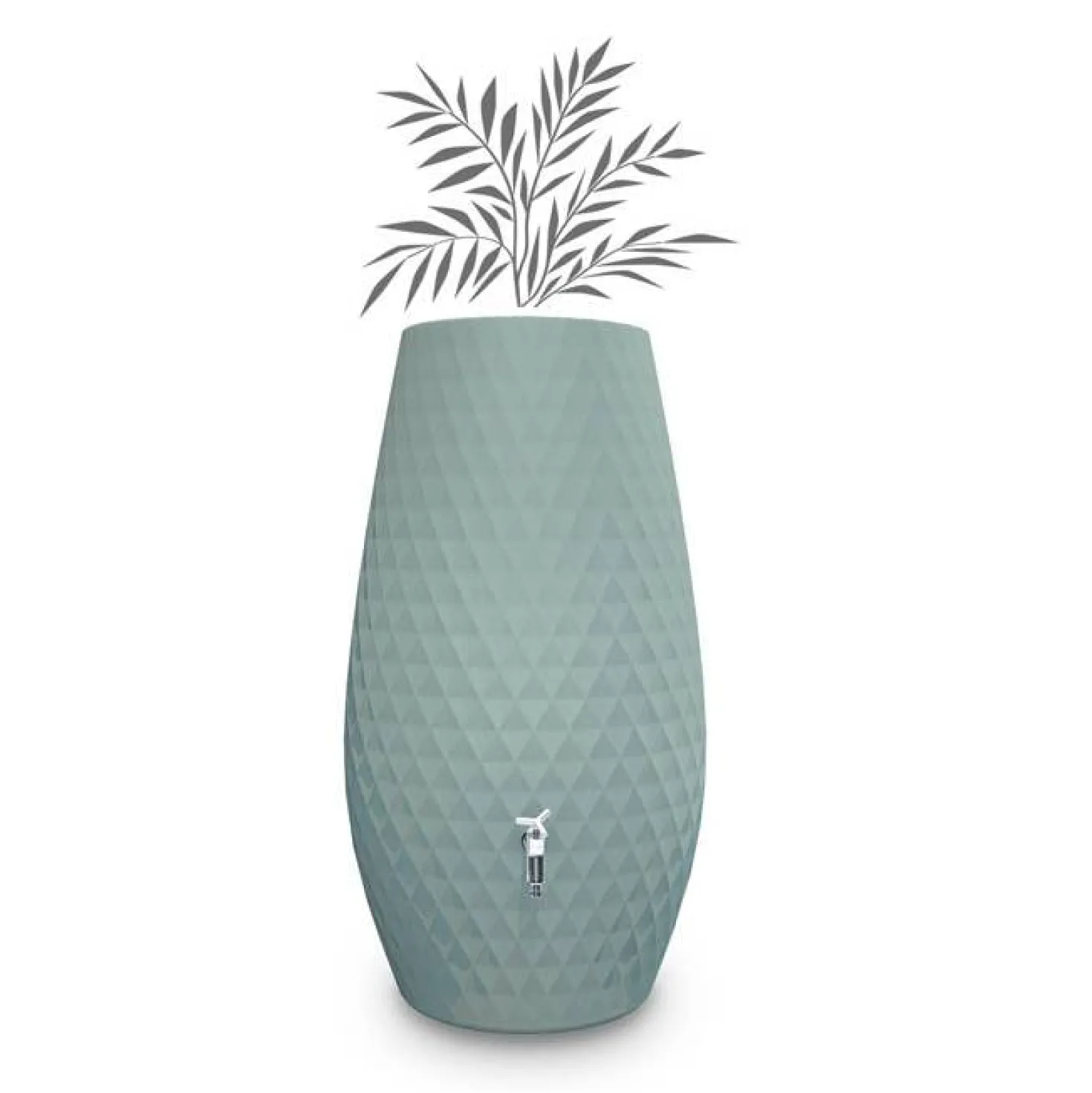 GARANTIA Récupérateur d'eau Triagon avec bac à fleurs et accessoires 230L, Triagon
