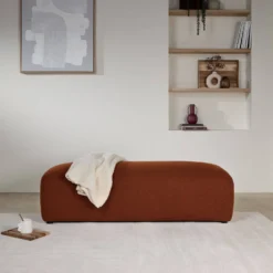 Grand pouf tissu tramé Pavel