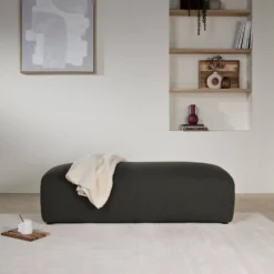 Grand pouf tissu tramé Pavel