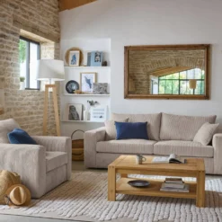 Grand pouf velours côtelé Otto