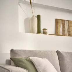 Grand vase céramique déco texturé blanc 36 cm Siméon