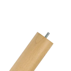 Jeu de 4 pieds cylindriques bois vernis