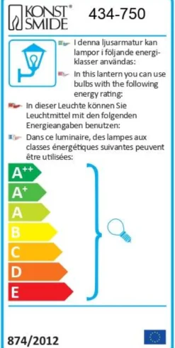 KONSTSMIDE Applique Murale Benu Montante en Aluminium