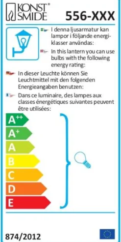 KONSTSMIDE Applique Murale Vega Retro en Aluminium