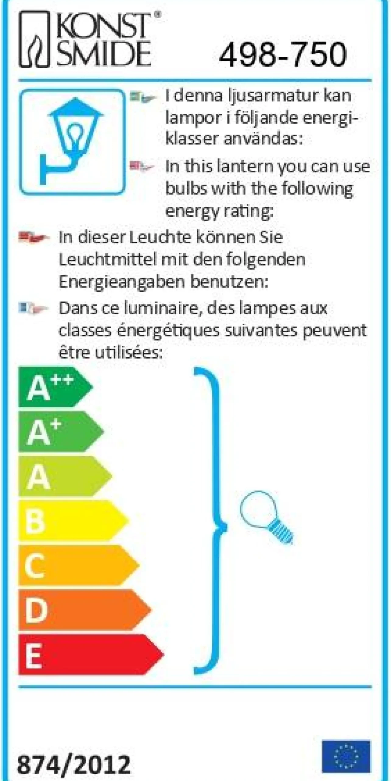 KONSTSMIDE Borne Lumineuse Orion en Aluminium
